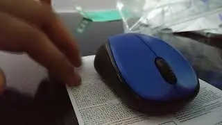Logitech M235 Wireless Mouse (Blue) unboxing in detailed