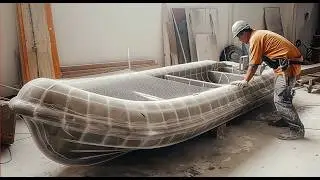 Man Builds DIY Boat Using Fiberglass and Wire Mesh | From Start to Finish by 