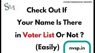 How To Check Name In Voter List (nvsp.in) | 2019 | 
