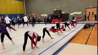 WARMING UP TO JOURNEY!  #GYMNASTICS #JOURNEY #WORKOUT