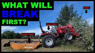 THE BADDEST  BUSHHOG I'VE EVER USED! HUGE TREES GONE!
