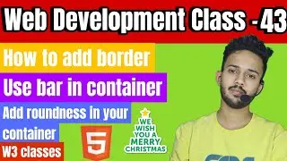 Web Development class #43 | How to add border and bar using w3css | Change color on hover | Zulquir