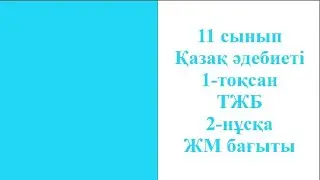 11 сынып Қазақ әдебиеті 1 тоқсан ТЖБ 2 нұсқа ЖМ бағыты