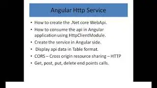 Angular Project Http Service using  .Net Core WebApi Part-2  Net5.0