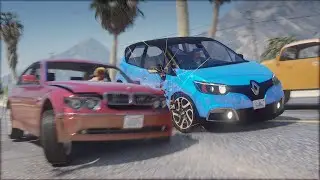 GTA 5 -- Accurate rendering of my friend driving his Renault Captur to work