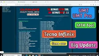 UMT MTK2 V1.5 Big Update || Tecno Infinix Game over Umt Mtk2 v1.5