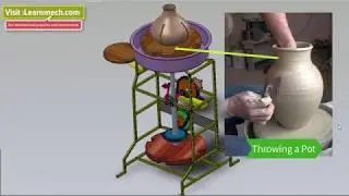Pedal Operated Pottery Wheel  | Throwing wheel - Mechanical project