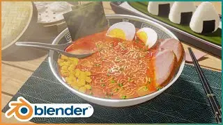 Anime ramen Scene - Made with blender