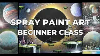 Full Beginner Spray Paint Art Live Class | 10/15 Replay