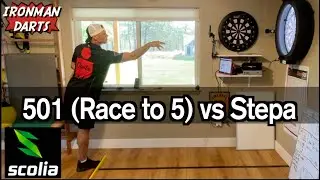 501 Race to 5 vs Stepa on Ironman Darts featuring Scolia Home System