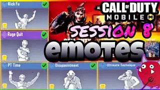 cod mobile all session 8 emotes  and battle pass | session 8 leaks