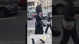 latex horse on street