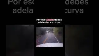 Adelantó en una curva y mira lo que pasó 😱