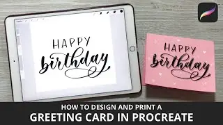 How to Design and Print Greeting Cards in Procreate | PROCREATE CARD TUTORIAL 