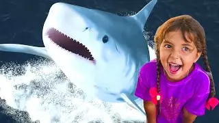 Epic Shark Adventure with Olivia and Baby Nikol: Brave Girls at Sea Shark Song | Nursery Rhymes Song