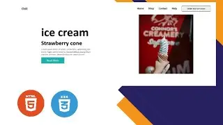 Ice-cream web design - Landing Page using html css