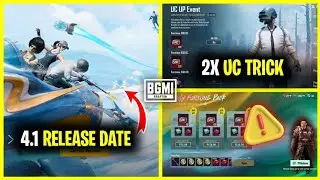 🔥BGMI 2X UC Tricks Telugu | 4.1 Update Release date Telugu
