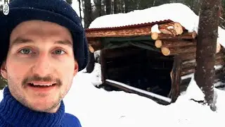Building a Bushcraft Log Cabin Shelter