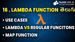 Lambda function in Python Simplified || In Telugu || TechEd With Aj