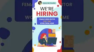🌟 We Are Hiring: Tamil-Speaking Female Video Editor - Part-Time - Work from Home🌟