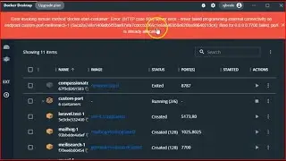 Docker with Laravel - Port Already Allocated Error - FIX - Change Ports on Containers