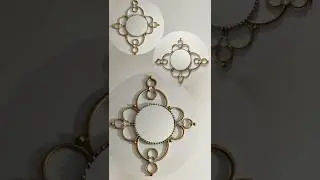 Mira este Espejo hecho con aros o argollas de plástico muy fácil de hacer #diy #homedecor #espejos