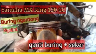 MX king 150 ngebul, berasap putih, oli sering habis