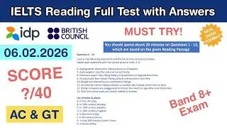 IELTS Reading Practice Test with Answers 06.02.2026 - Test 