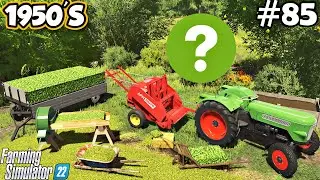 1950'S. NEW TRACTOR. Baling straw. Manually making corn silage. Farming simulator 22. FS 22. Ep 85