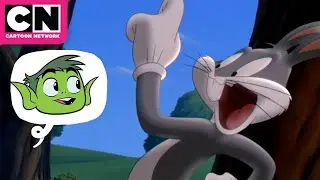 Titans Watching Looney Tunes - Teen Titan GO