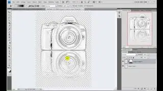 Image to sketch then reflect in Photoshop.mp4