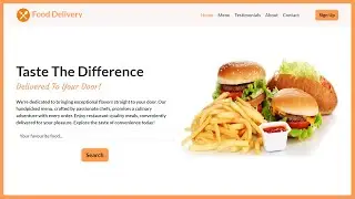 Create a Fully Responsive Food Delivery Website using HTML, CSS, Bootstrap & JavaScript