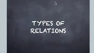Types of relations | GENIUS MATHEMATICS