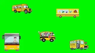 School Bus Green Screen