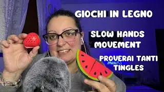 ASMR TI FACCIO DORMIRE CON I GIOCHI IN LEGNO 🪵 - SLOW HANDS MOVEMENT 👐🏻 - PROVERAI TANTI TINGLES 🫠🫠🫠