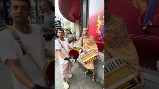 Alicante, Spain Harinam. We met many nice persons while it was raining during chanting Mahamantra