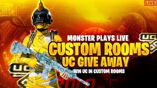 RP AND UC  GIVEAWAY IN CUSTOM ROOM LIVE  | MONSTER PLAYS LIVE | PUBG MOBILE