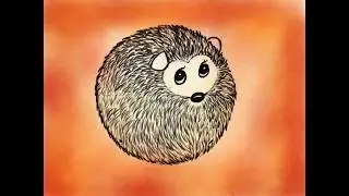 Ёжик осенью  Как нарисовать ежика детям Рисование поэтапно 