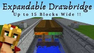 Minecraft | EXPANDABLE Drawbridge 1.16 + Tutorial (Up to 15 Blocks Wide!)