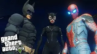 Catwoman VS Batman & Spider-Man (GTA 5 Mods)
