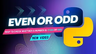 WAP to Check Whether a Number is Even or Odd in #pythonprogramming | Even or Odd Program in Python 🔥