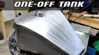 Kawasaki Z1300 custom motorcycle build - fabricating one off petrol tank