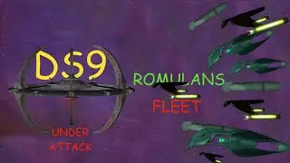 ROMULAN FLEET attack Deep Space 9 | Star Trek Ship Battles - Bridge Commander