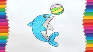 Drawing | Dolphin Drawing | How to Draw Dolphin 🐬