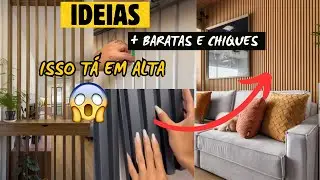 IDEIAS BARATAS E CHIQUES PARA DECORAÇÃO COM RIPAS - DEIXE SUA  PAREDE LINDA GASTANDO POUCO!