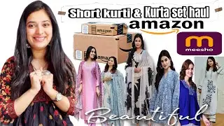 Affordable summer special Amazon+Meesho🌸 kurta set haul❤️||daily wear set🥰#amazonfinds #meesho