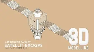 3D Modelling - SATELLIT EXOGPS | Astroneer Fanart [Speedpainting]