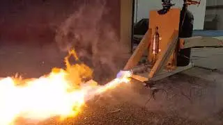 $500 Bi-Propellant Rocket Engine - Hot Fire Attempt