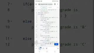 #C #C program to check the grade of  students when marks is entered