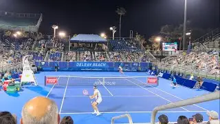Taylor Fritz vs Adrian Mannarino Delray Beach Court Level View Highlights